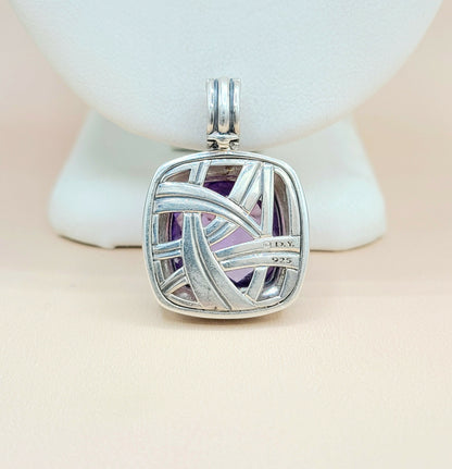  David-Yurman-Albion-Moonlight-Ice 17mm-Amethyst &-Diamond-Pendant
