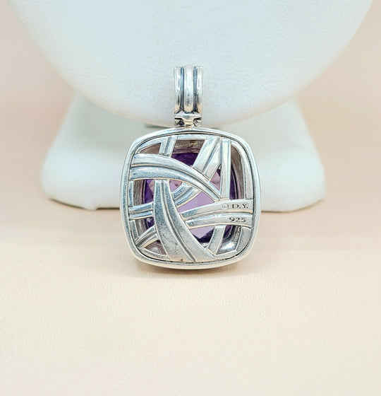  David-Yurman-Albion-Moonlight-Ice 17mm-Amethyst &-Diamond-Pendant