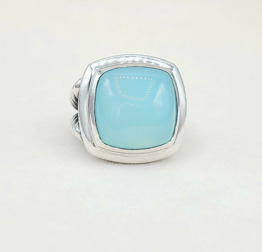 David Yurman Albion 17mm Aqua Chalcedony Ring