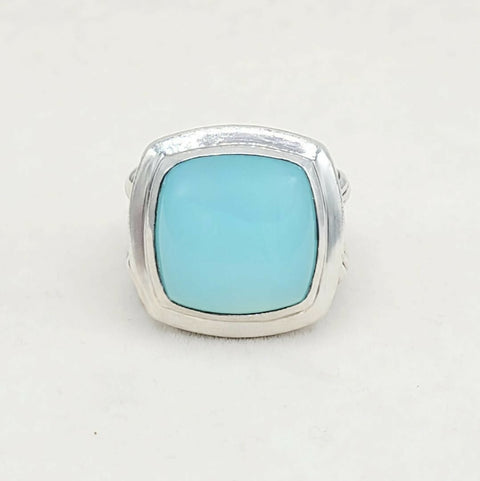 David Yurman Albion 17mm Aqua Chalcedony Ring