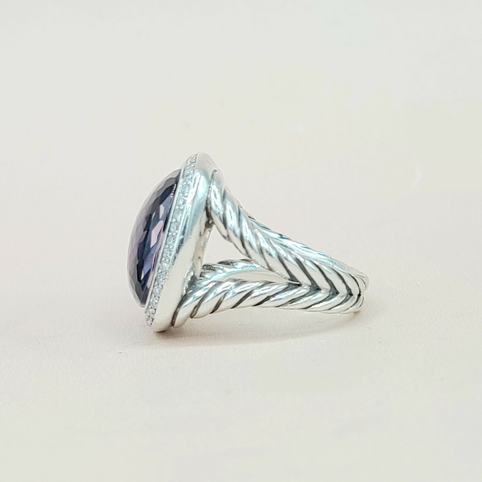  David Yurman Albion 17mm Black Orchid Diamond Ring