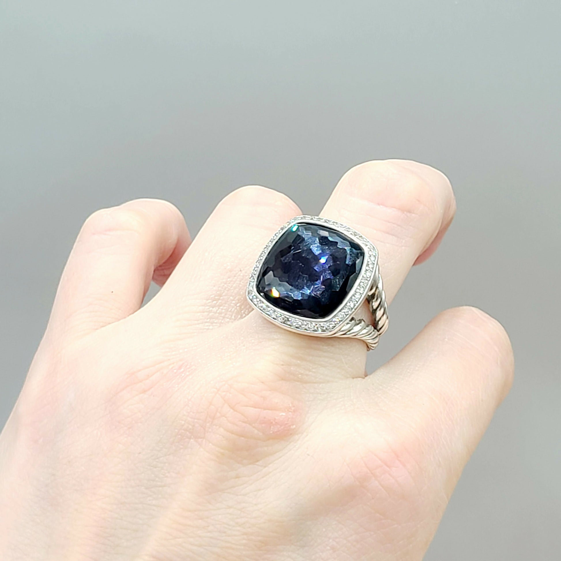  David Yurman Albion 17mm Black Orchid Diamond Ring