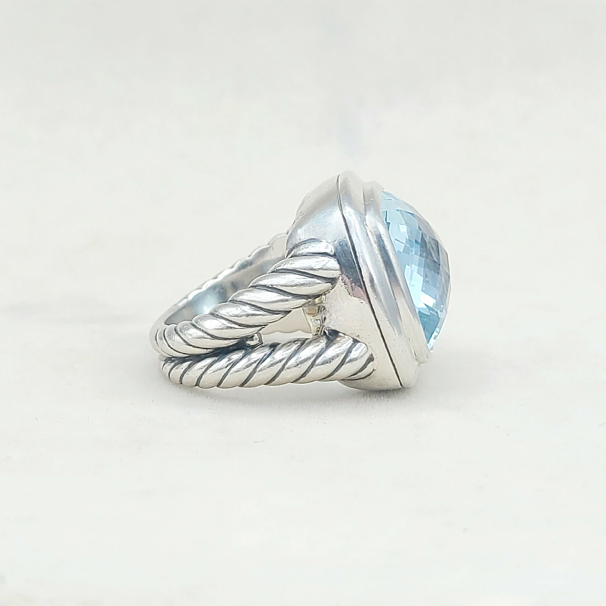 David Yurman Albion 17mm Blue Topaz Ring