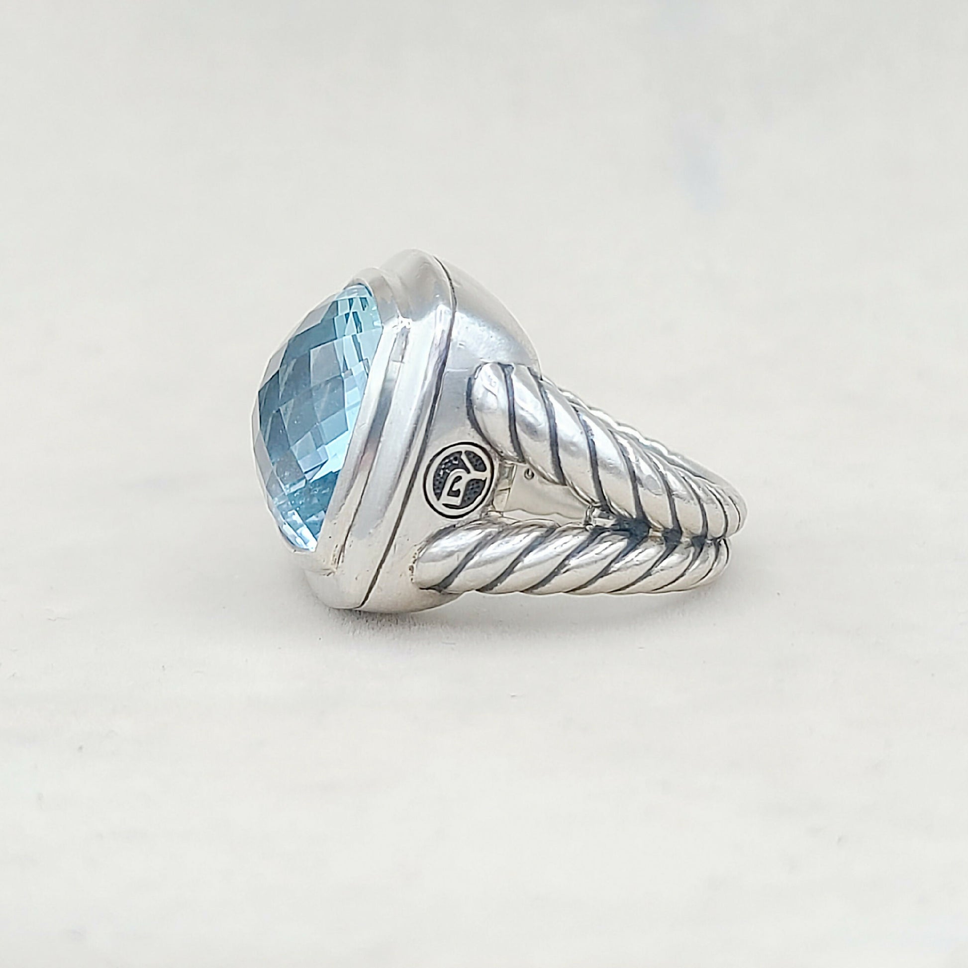 David Yurman Albion 17mm Blue Topaz Ring