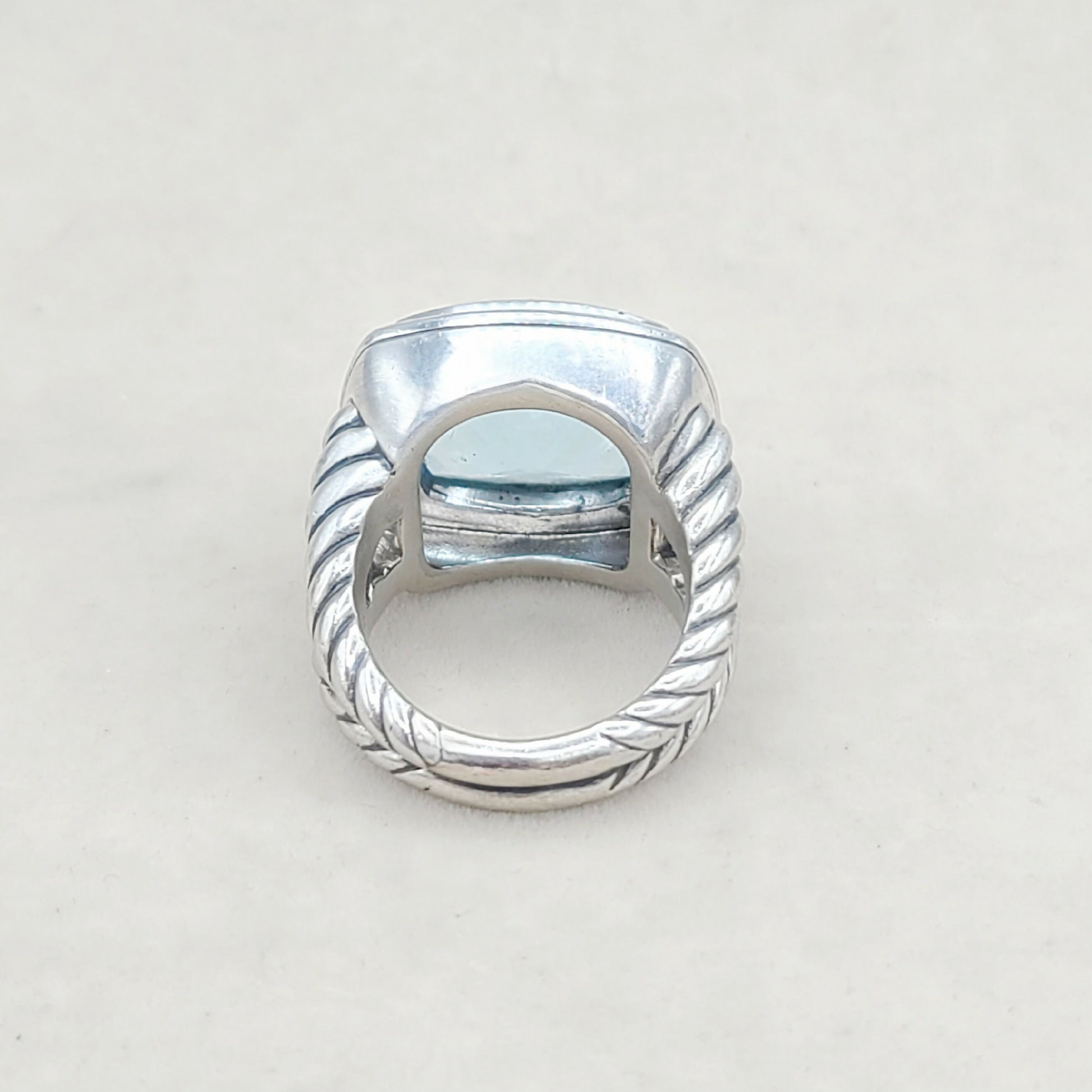 David Yurman Albion 17mm Blue Topaz Ring