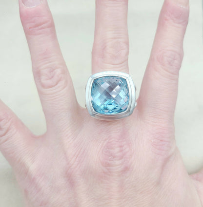 David Yurman Albion 17mm Blue Topaz Ring