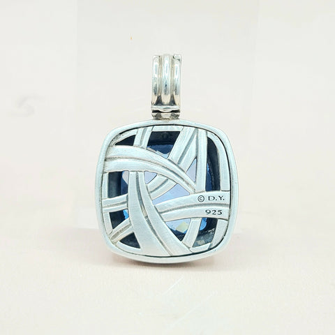  David-Yurman-Albion-Moonlight-Ice 17mm-Hampton-Blue-Topaz-& Diamond-Pendant