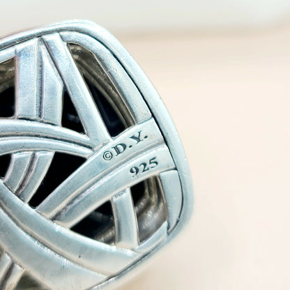  David-Yurman-Albion 17mm-Hematite-& Diamond Moonlight-Ice-Pendant-Enhancer