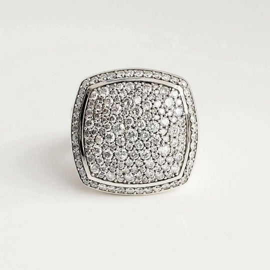 David Yurman Albion 17mm Pavé Diamond Ring Sterling Silver | AYW Luxury