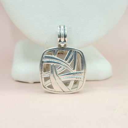  David Yurman-Albion 17mm White Agate-Pendant Enhancer