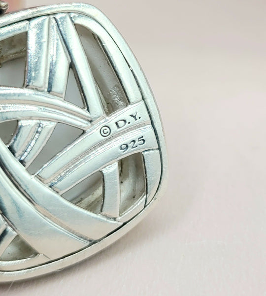  David Yurman-Albion 17mm White Agate-Pendant Enhancer