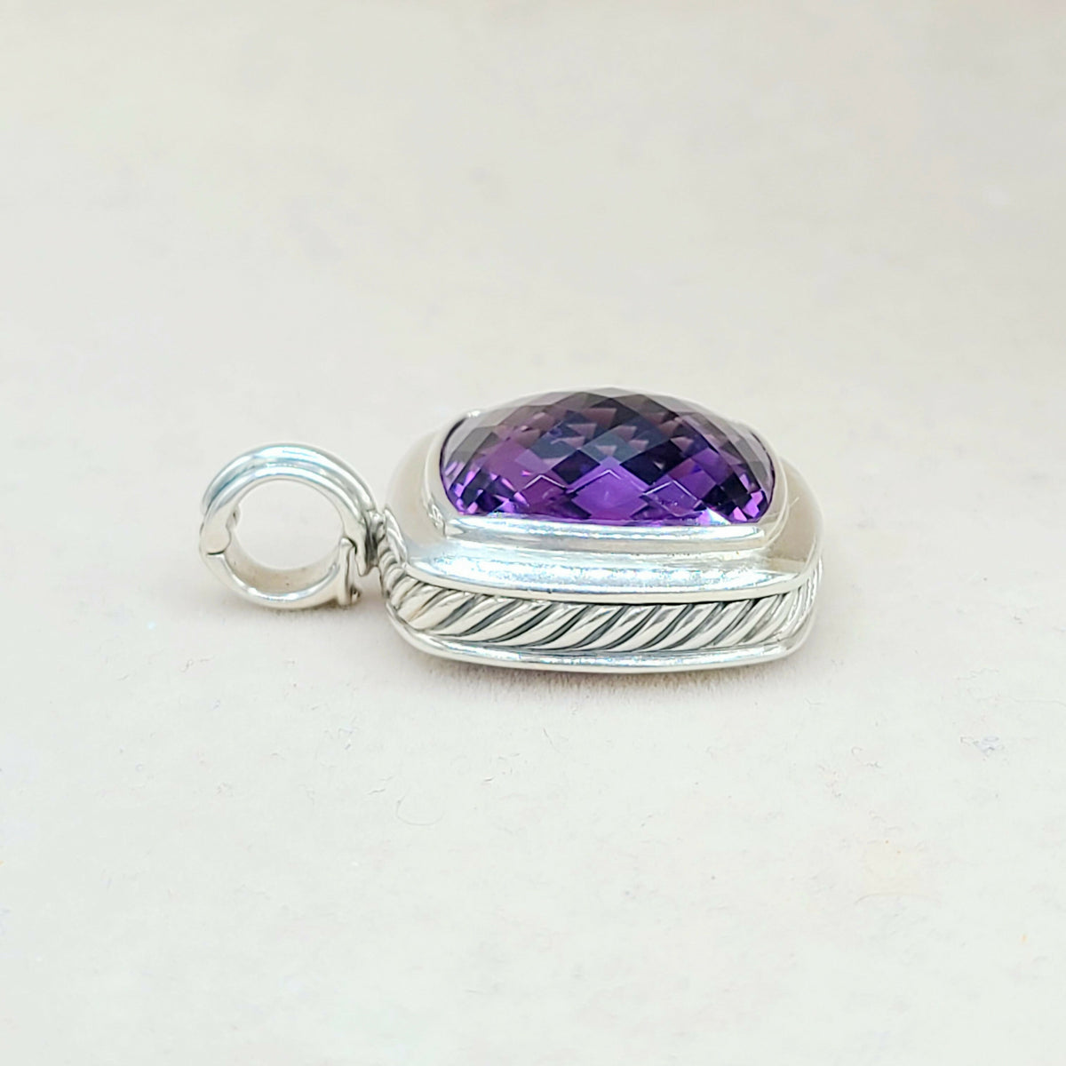  David-Yurman-Albion-Amethyst 20mm Pendant-Enhancer-