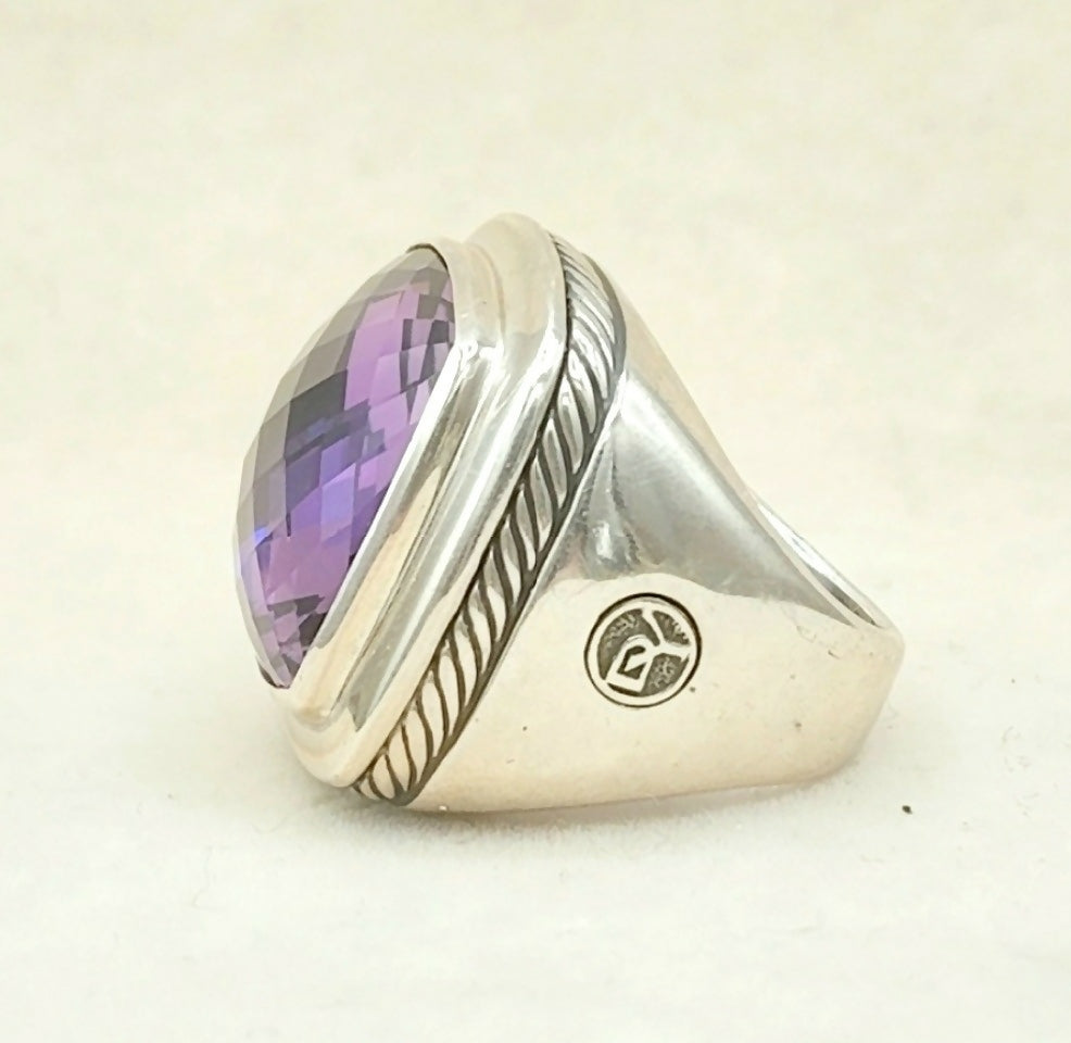 David Yurman Albion 20mm Amethyst Ring