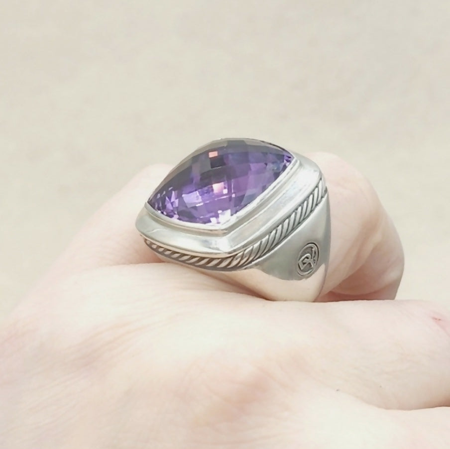 David Yurman Albion 20mm Amethyst Ring