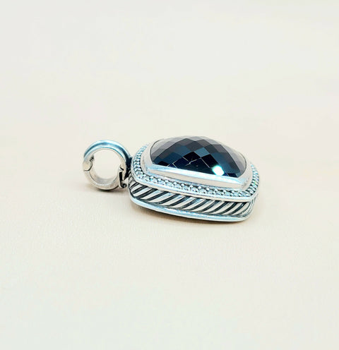  David-Yurman-Albion 20mm Black-Onyx-& Diamond-Pendant-Enhancer
