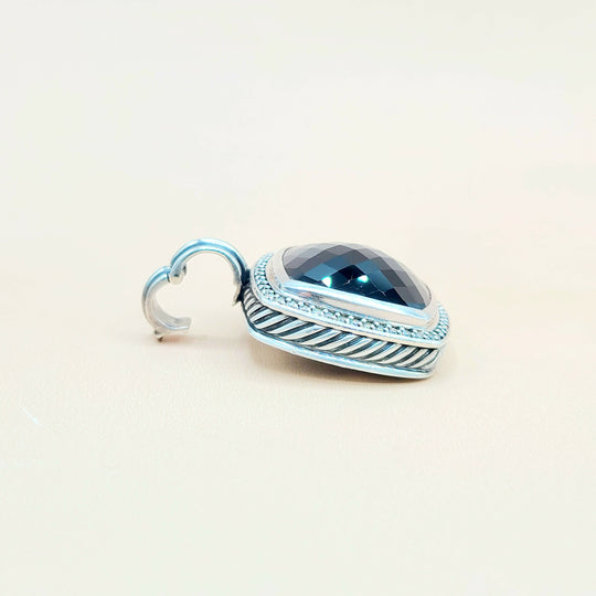  David-Yurman-Albion 20mm Black-Onyx-& Diamond-Pendant-Enhancer