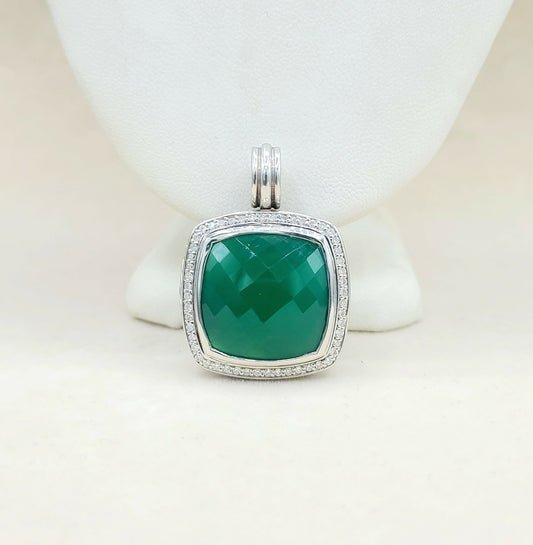 David Yurman Albion Green Onyx Diamond Pendant | Certified Pre-Owned  AYW Luxury #