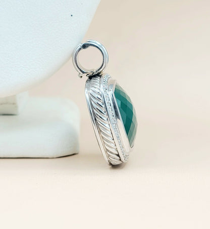 David Yurman Albion Green Onyx Diamond Pendant | Certified Pre-Owned  AYW Luxury #