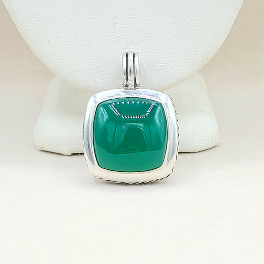 David Yurman Albion 20mm Green Onyx Enhancer  AYW Luxury