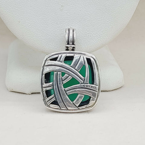  David Yurman Albion 20mm Green Onyx Pendant Enhancer-