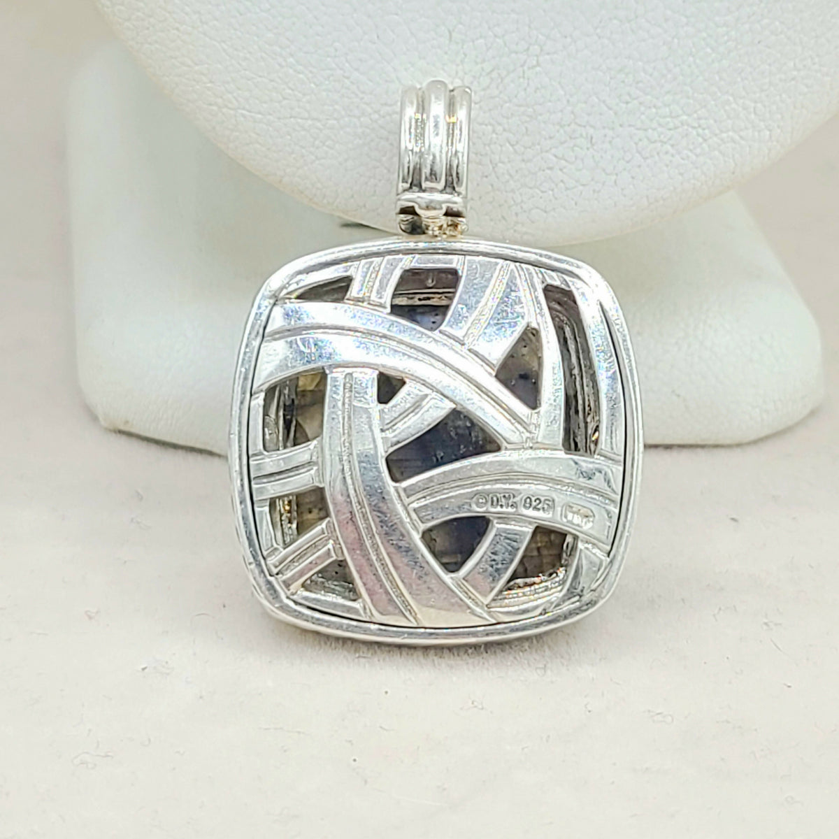  David Yurman Albion-20mm Labradorite-Diamond Pendant