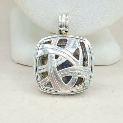  David Yurman Albion-20mm Labradorite-Diamond Pendant