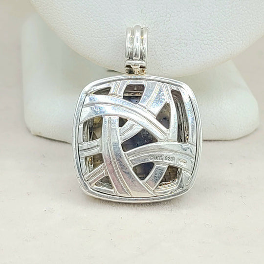  David Yurman Albion-20mm Labradorite-Diamond Pendant