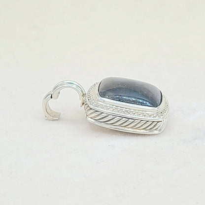  David Yurman Albion-20mm Labradorite-Diamond Pendant