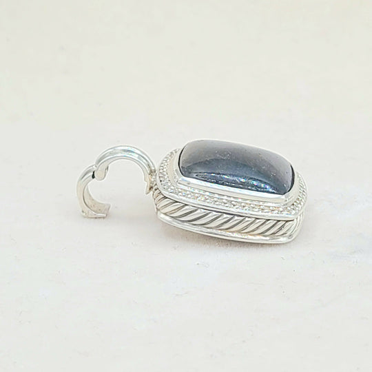  David Yurman Albion-20mm Labradorite-Diamond Pendant