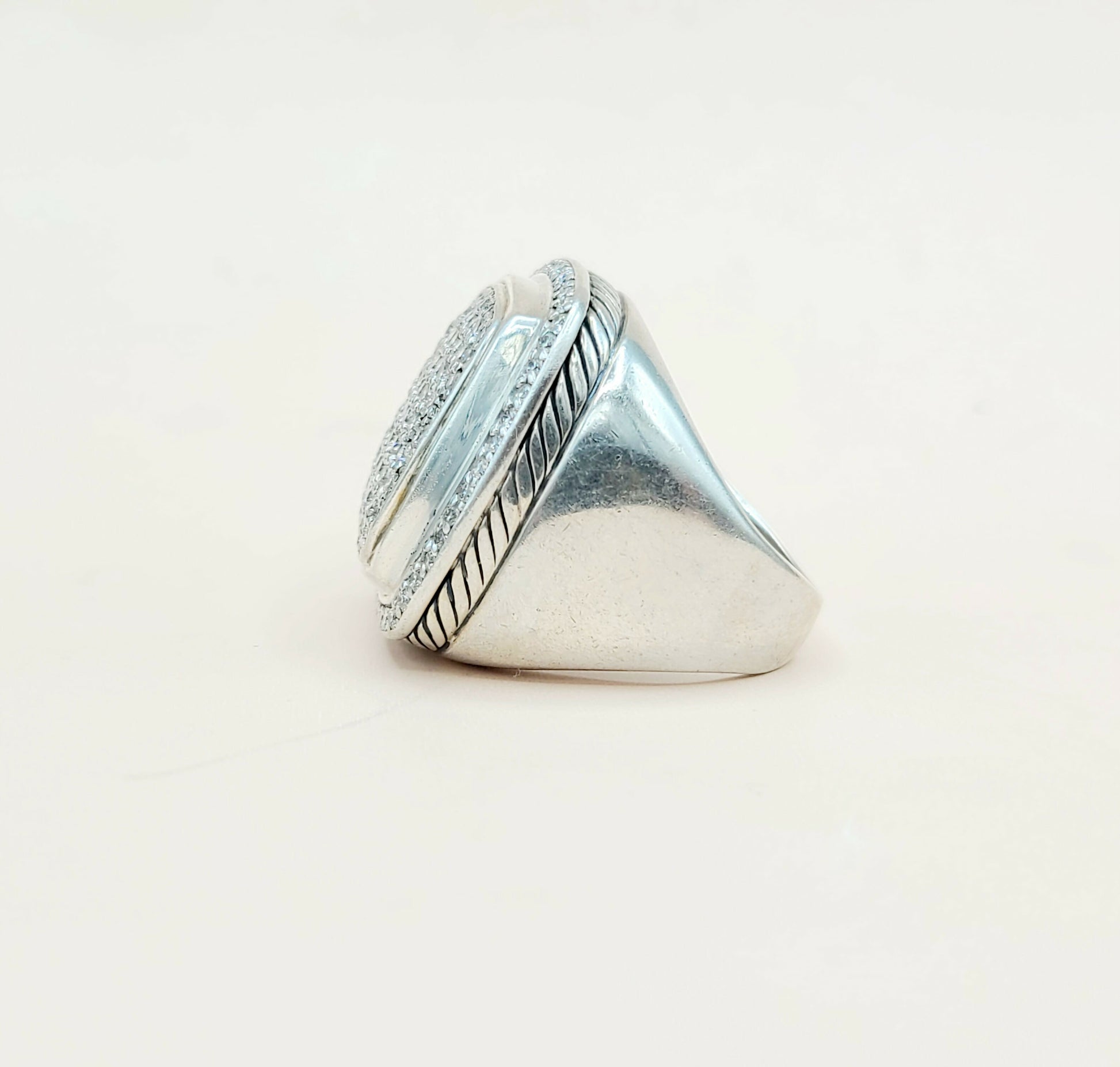 David Yurman Albion 20mm Pave Ring With Diamonds