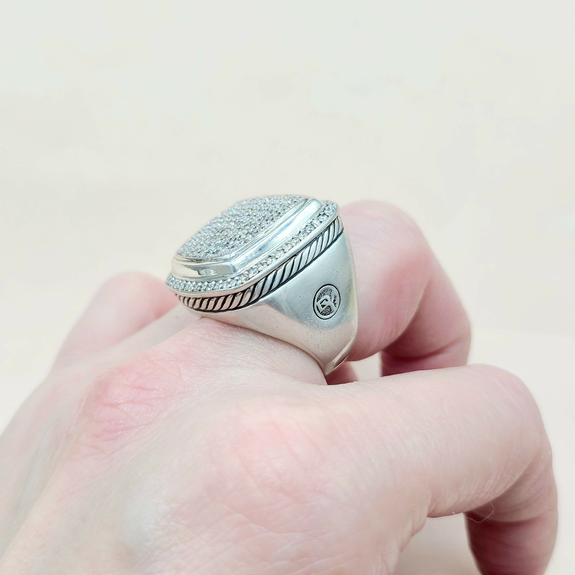 David Yurman Albion 20mm Pave Ring With Diamonds