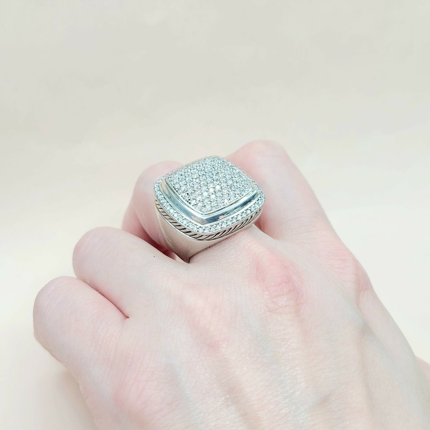 David Yurman Albion 20mm Pave Ring With Diamonds