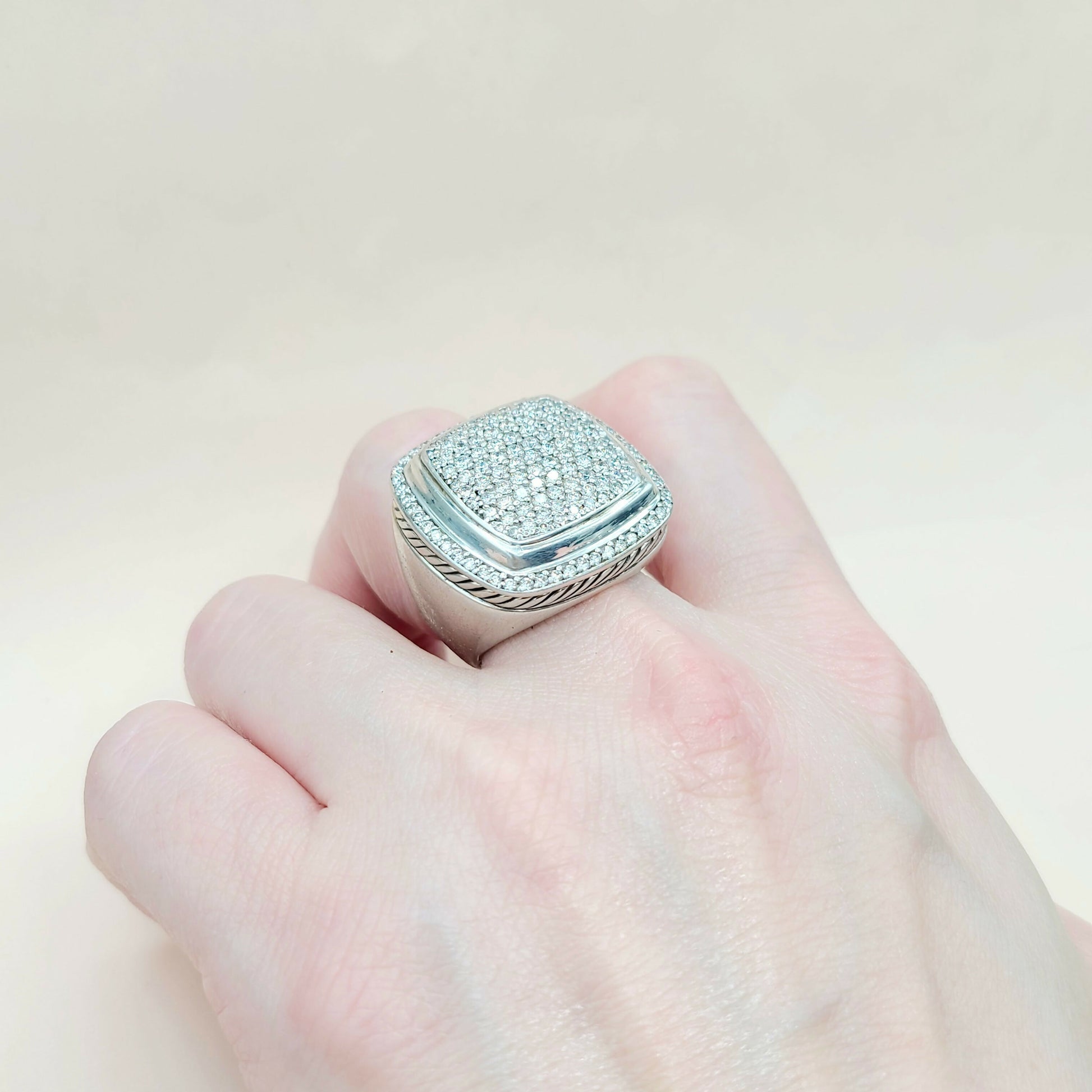 David Yurman Albion 20mm Pave Ring With Diamonds