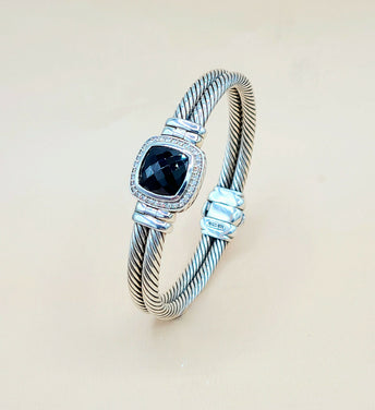  David-Yurman-Albion-Black Onyx-Diamond-Bracelet-