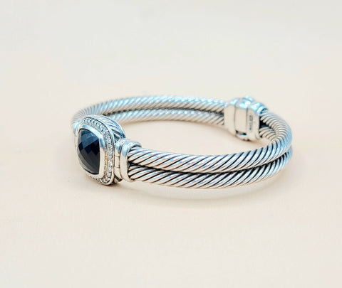  David-Yurman-Albion-Black Onyx-Diamond-Bracelet-