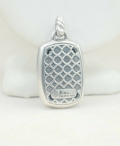  David Yurman Albion Oblong Black Orchid Diamond Pendant Enhancer-