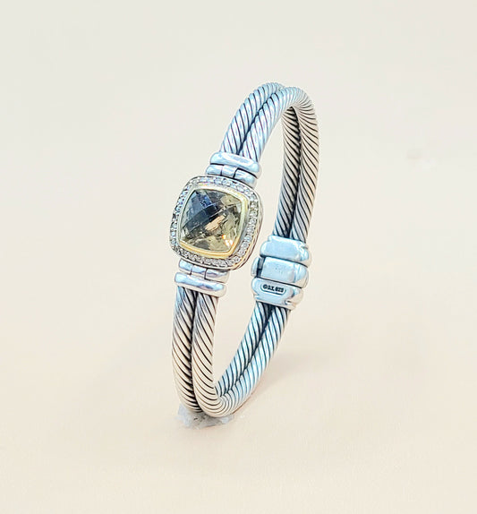 David Yurman Albion Champagne Citrine Diamond Bracelet AYW Luxury