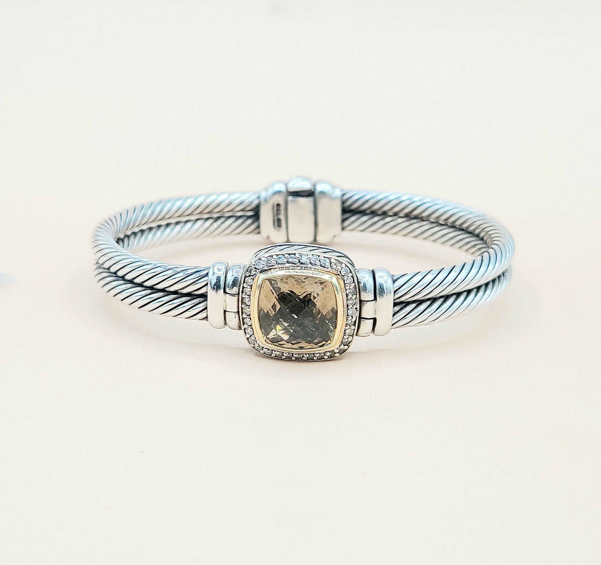 David Yurman Albion Champagne Citrine Diamond Bracelet | Certified   AYW Luxury #