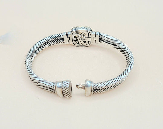  David Yurman Albion Champagne Citrine Diamond Gold Bracelet