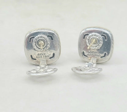 David Yurman Albion Earrings With Black Onyx And Gold