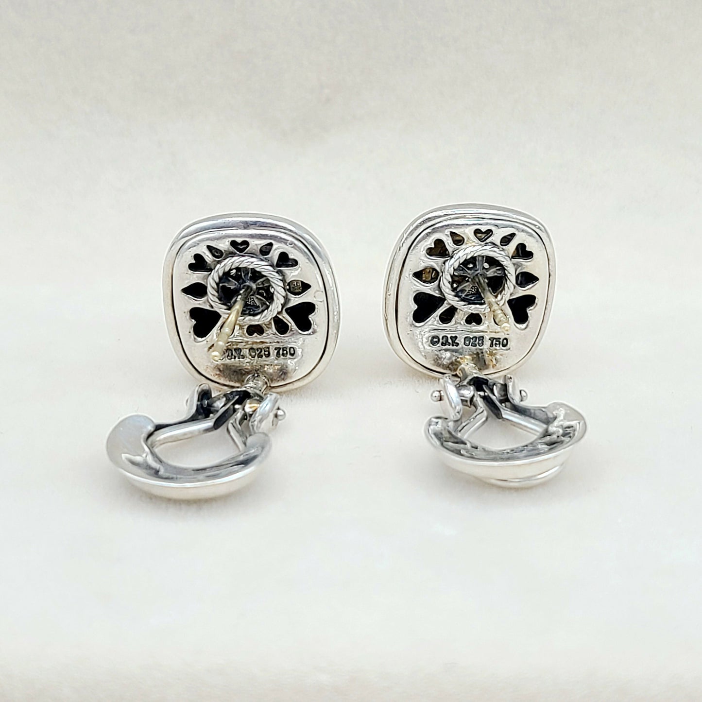 David Yurman Albion Earrings With Diamonds And Gold
