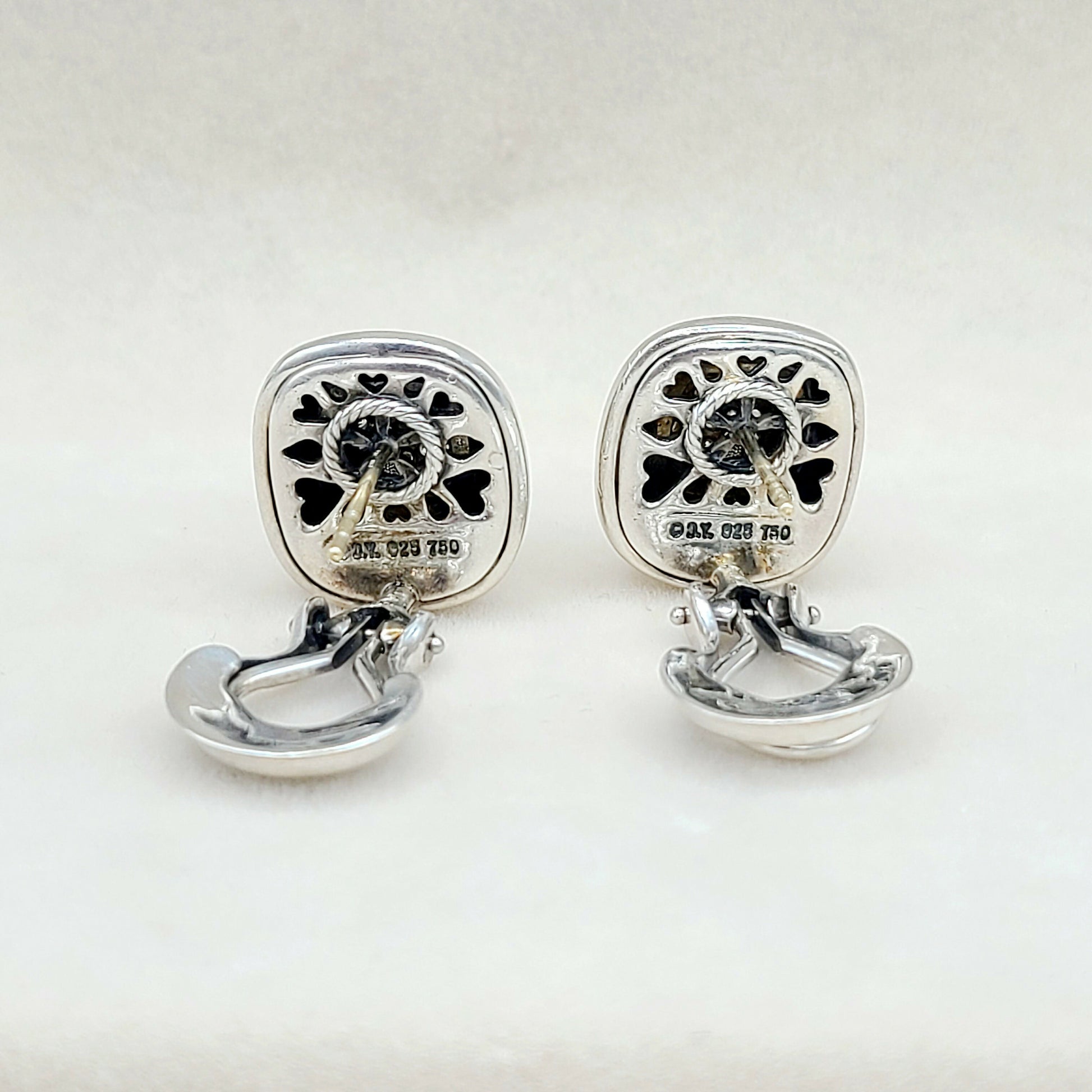 David Yurman Albion Earrings With Diamonds And Gold