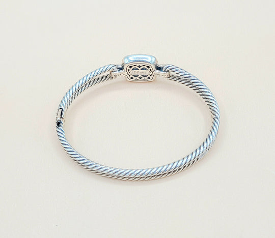  David Yurman Albion Garnet Gold Diamond Bracelet