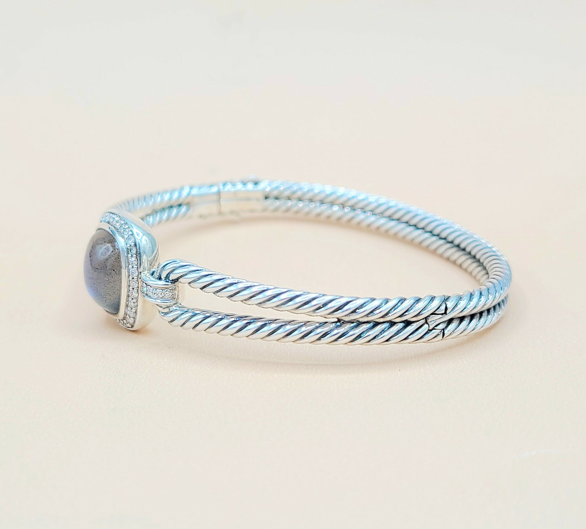 David Yurman Albion Labradorite Diamond Bracelet Certified Pre-Owned  AYW Luxury #