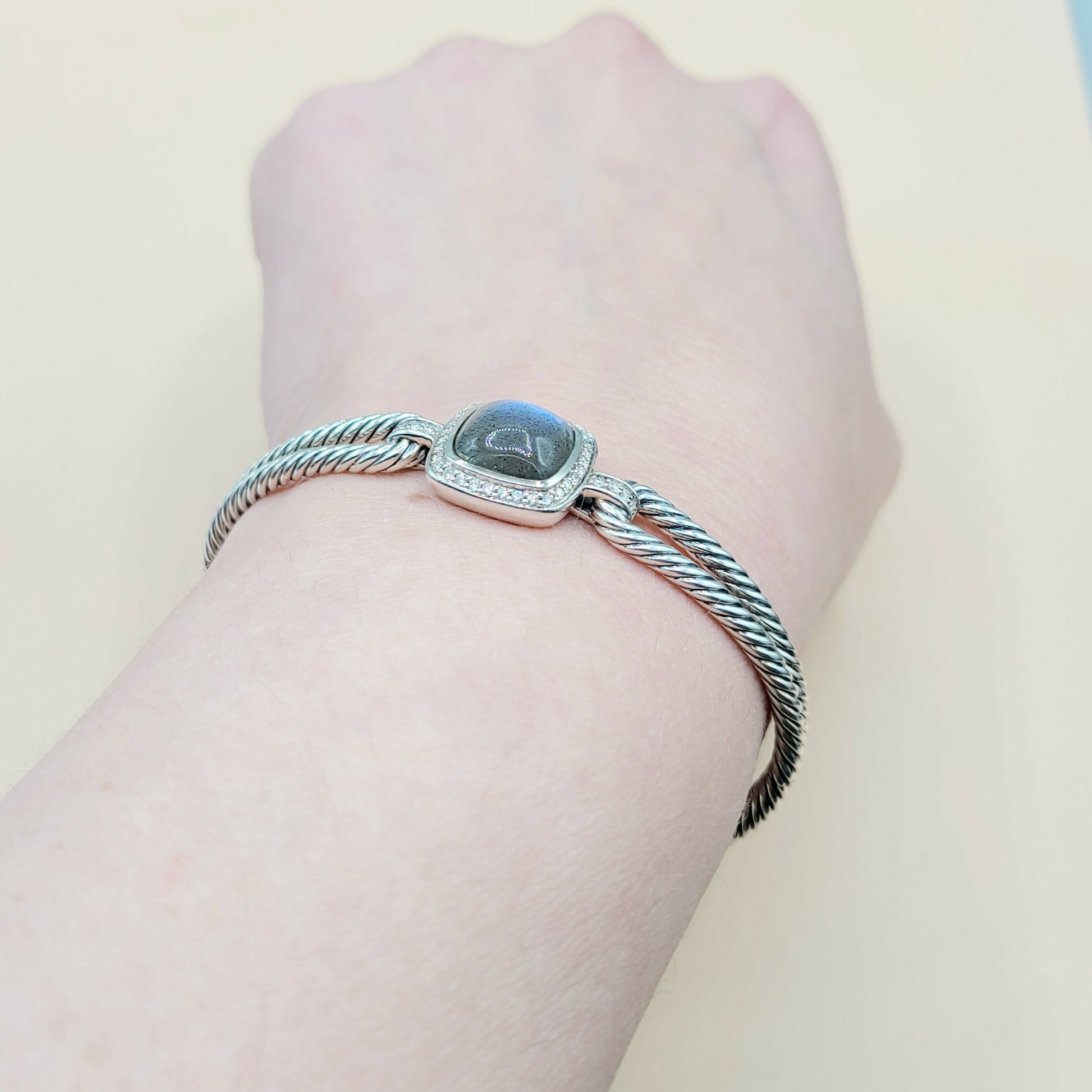 David Yurman Albion Labradorite Diamond Bracelet Certified Pre-Owned  AYW Luxury #