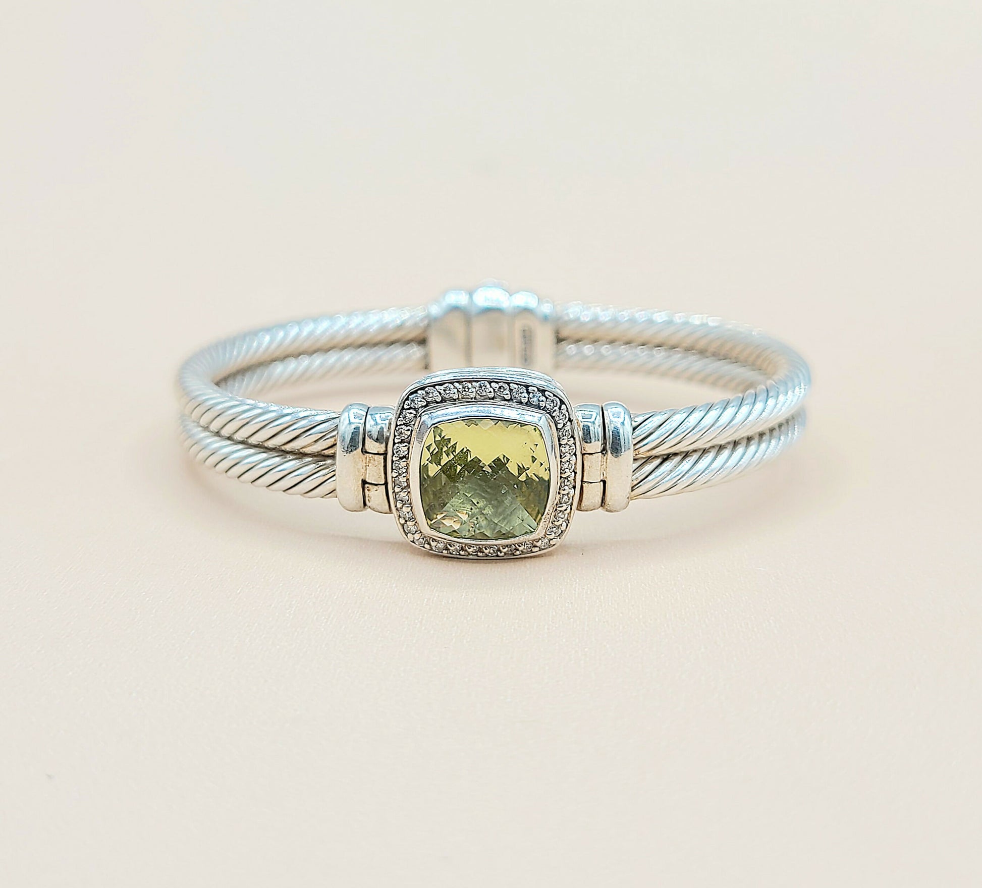 David Yurman Albion Lemon Citrine Diamond Bracelet | Certified   AYW Luxury #