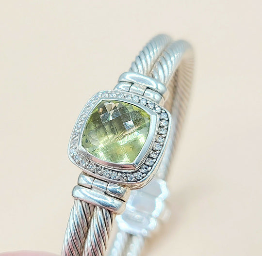  David-yurman-Albion-11mm-Lemon Citrine-Diamond-Bracelet