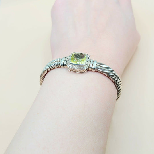  David-yurman-Albion-11mm-Lemon Citrine-Diamond-Bracelet