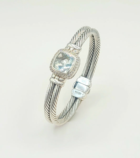 David Yurman Albion Prasiolite Diamond Bracelet | Certified Pre-Owned  AYW Luxury #