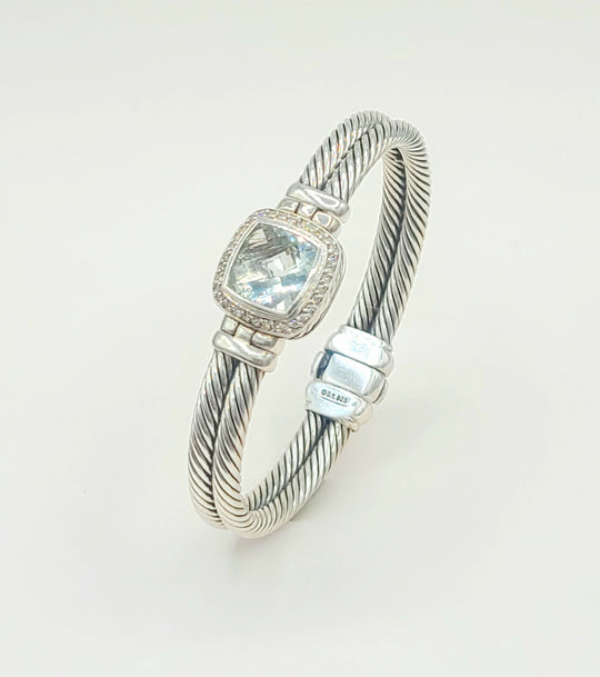  David Yurman Albion Prasiolite Diamond Bracelet